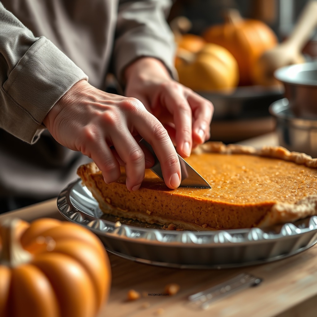 Baking Process - crustless pumpkin pie recipe