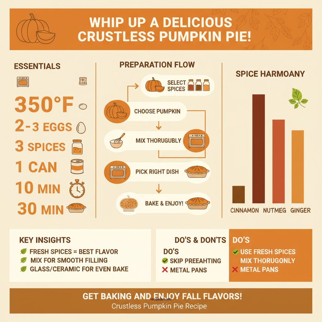 crustless pumpkin pie recipe - Data Infographic and Statistics