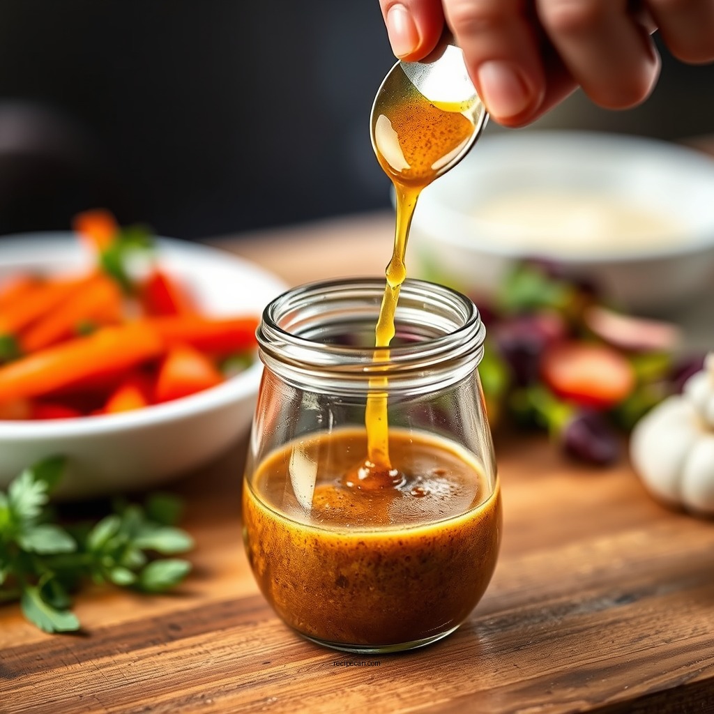 Making the Dressing - cucina cucina chopped salad recipe