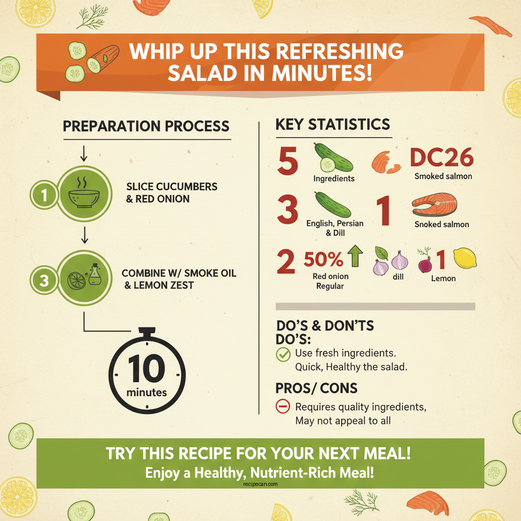 cucumber and smoked salmon salad recipe - Data Infographic and Statistics