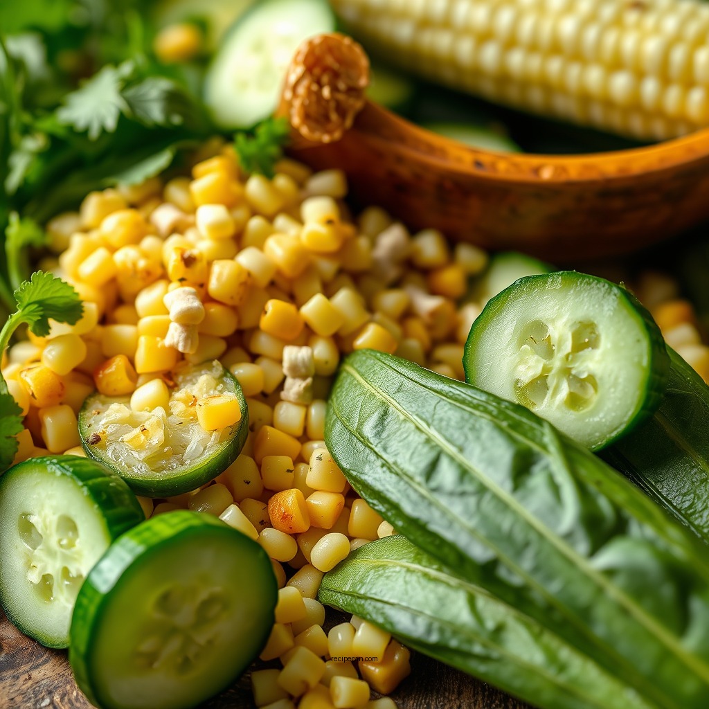 Ingredients You'll Need - cucumber corn salad recipe