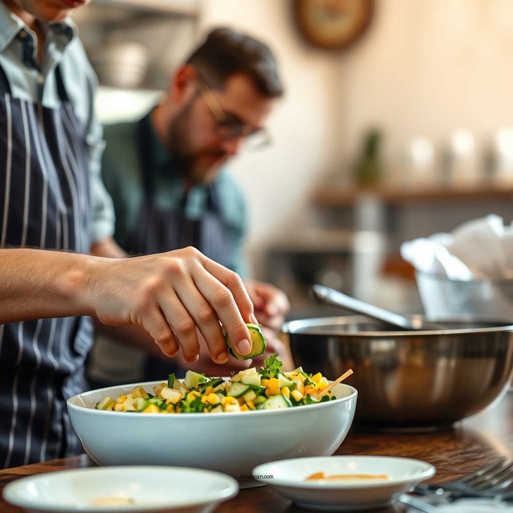 Preparation Steps - cucumber corn salad recipe
