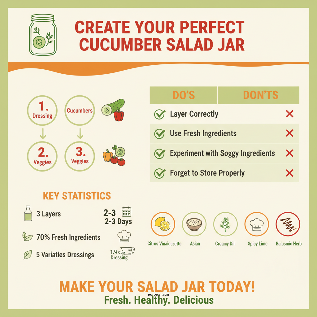 cucumber salad recipe in a jar - Data Infographic and Statistics