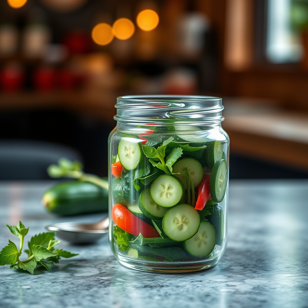 Ingredients You'll Need - cucumber salad recipe in a jar