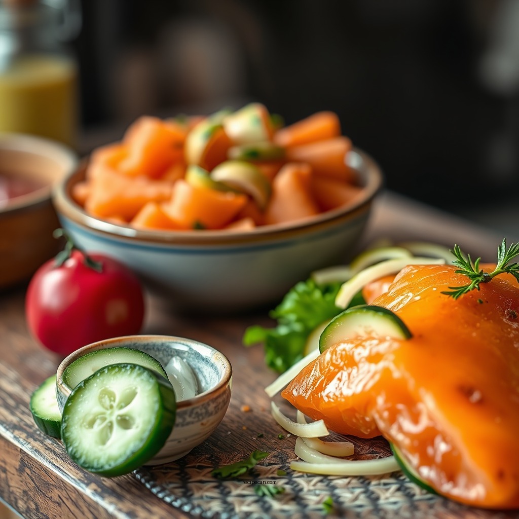 Ingredients You’ll Need - cucumber smoked salmon salad recipe