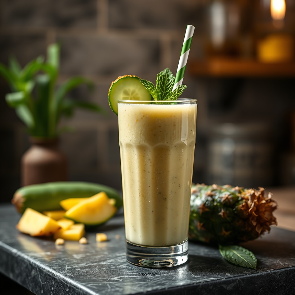 Cucumber and Pineapple Bliss - cucumber smoothie recipes