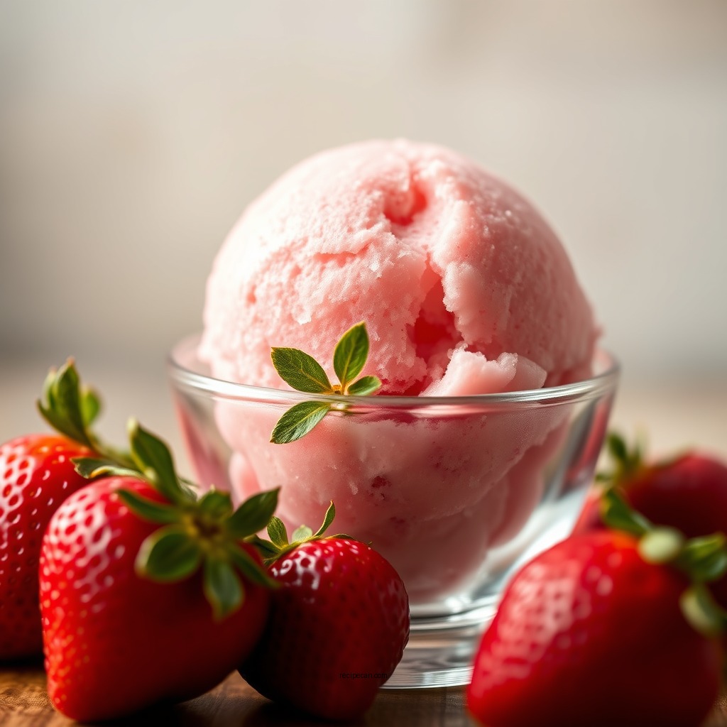 Fresh Strawberry Sorbet - cuisenart ice cream maker recipes
