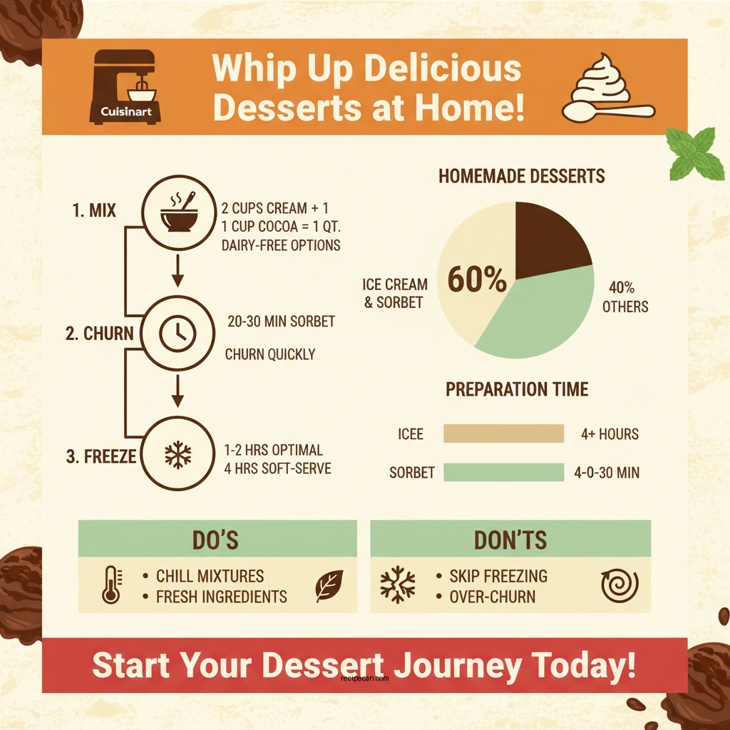 cuisinart ice cream and sorbet maker recipes - Data Infographic and Statistics