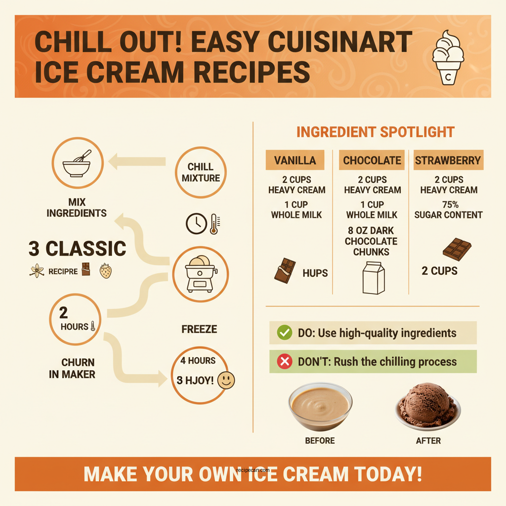 cuisinart ice cream maker ice cream recipes - Data Infographic and Statistics