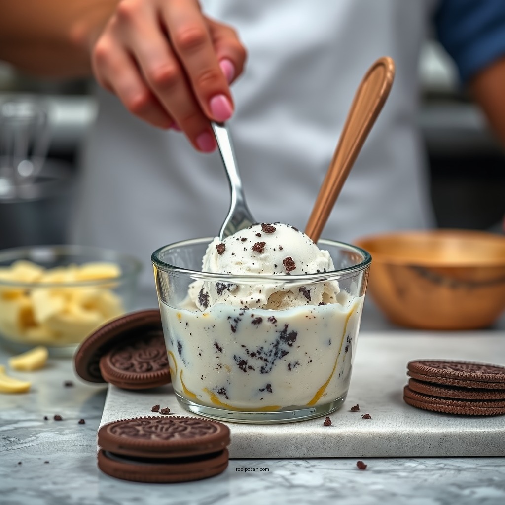 Preparing the Ice Cream Base - cuisinart oreo ice cream recipe