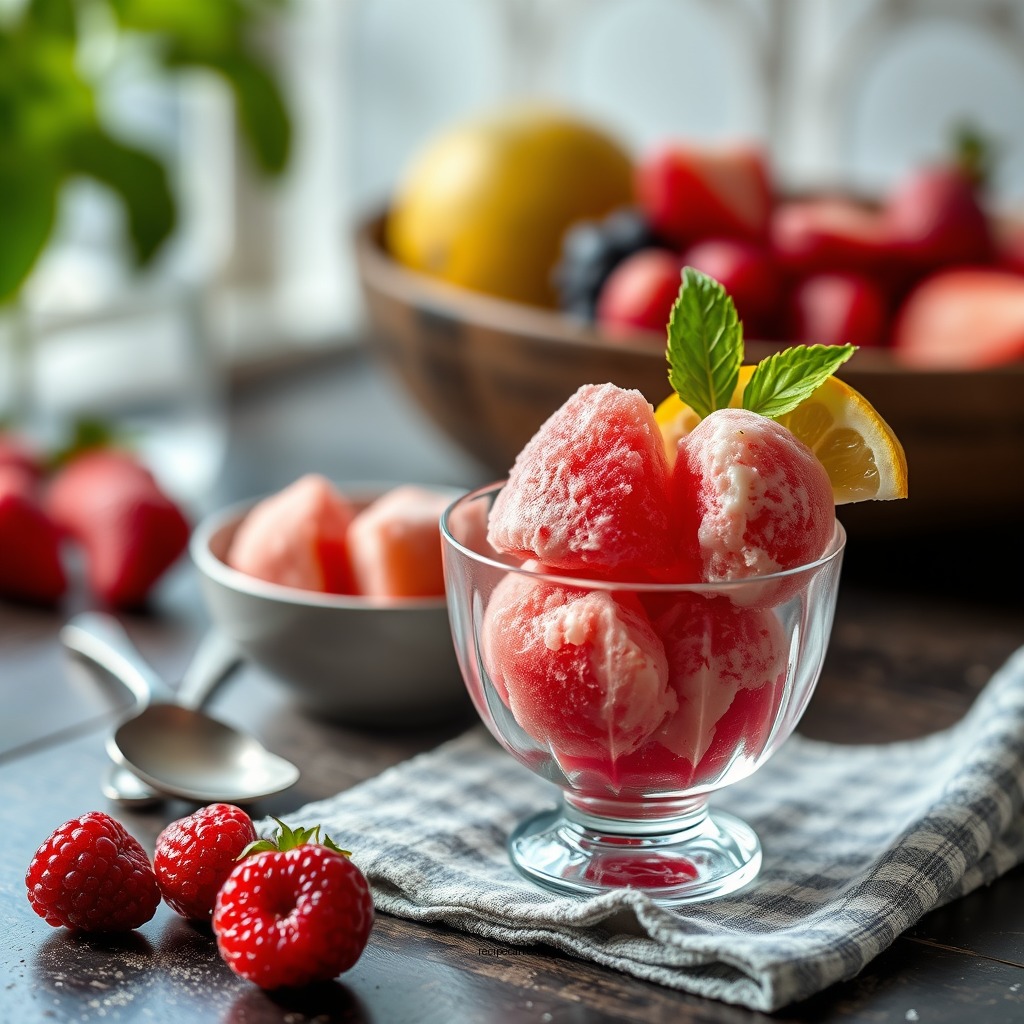 Fresh Fruit Sorbet - cuisinart yogurt ice cream maker recipes