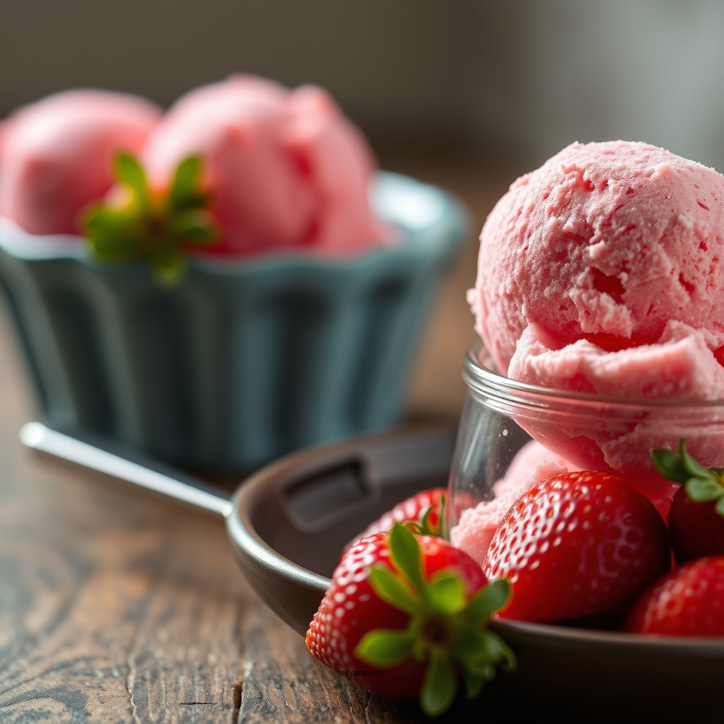 Fresh Strawberry Sorbet - cuisineart ice cream maker recipes