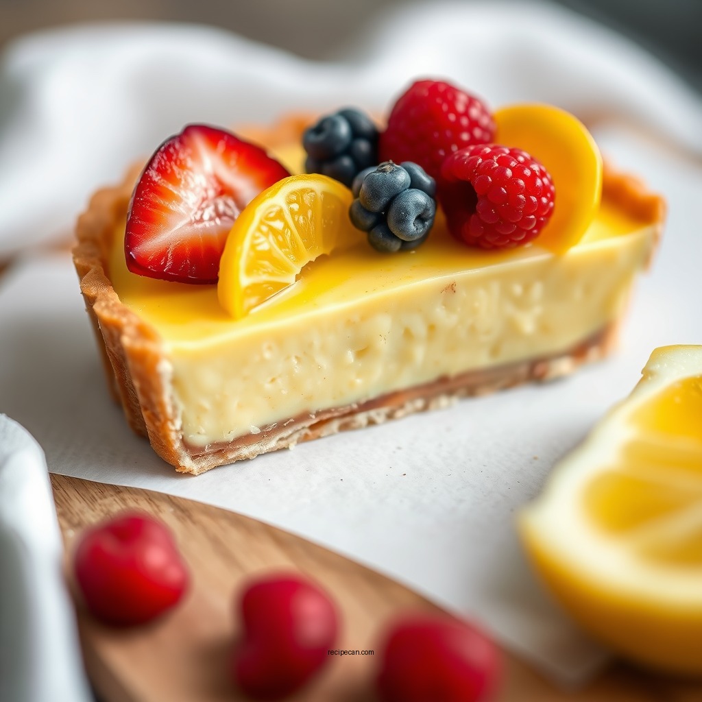 Custard Tart with Fresh Fruit - custard desserts recipes