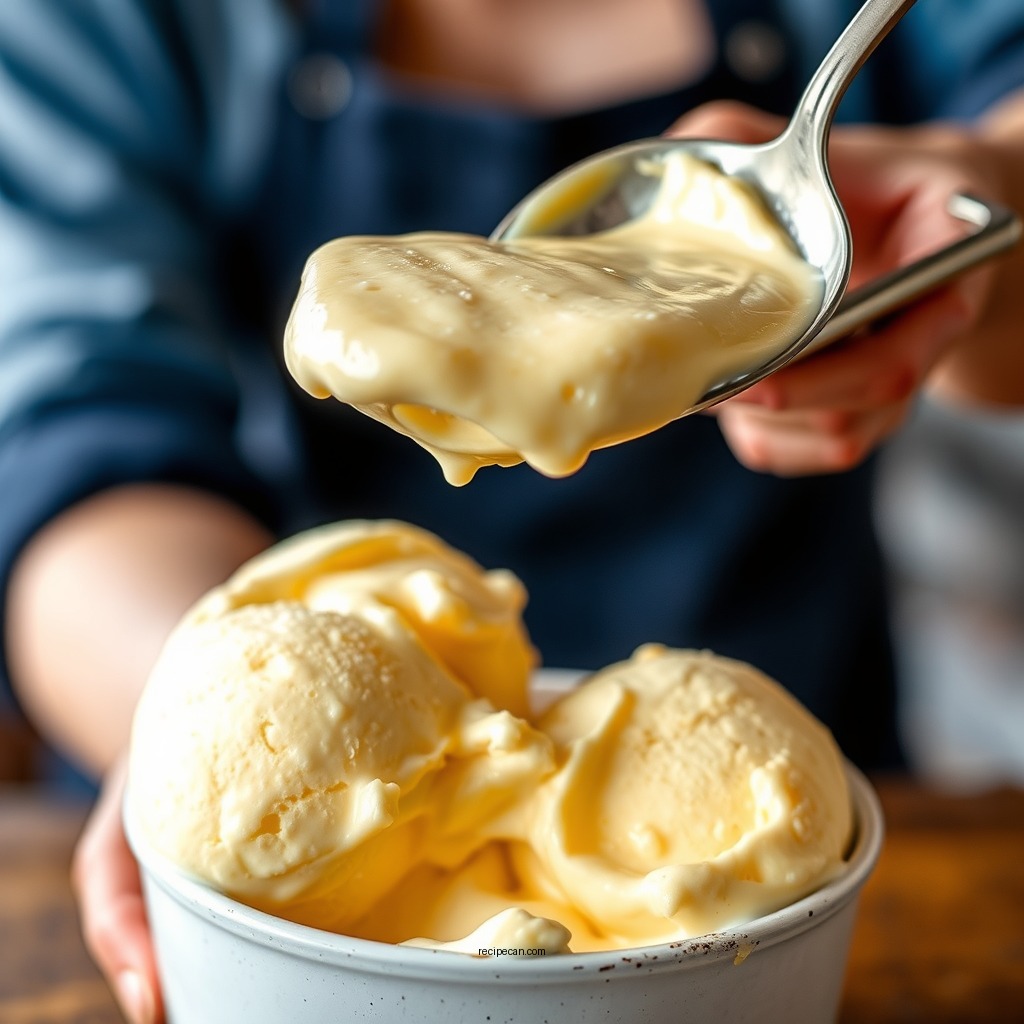 Chilling the Custard - custard ice cream recipe