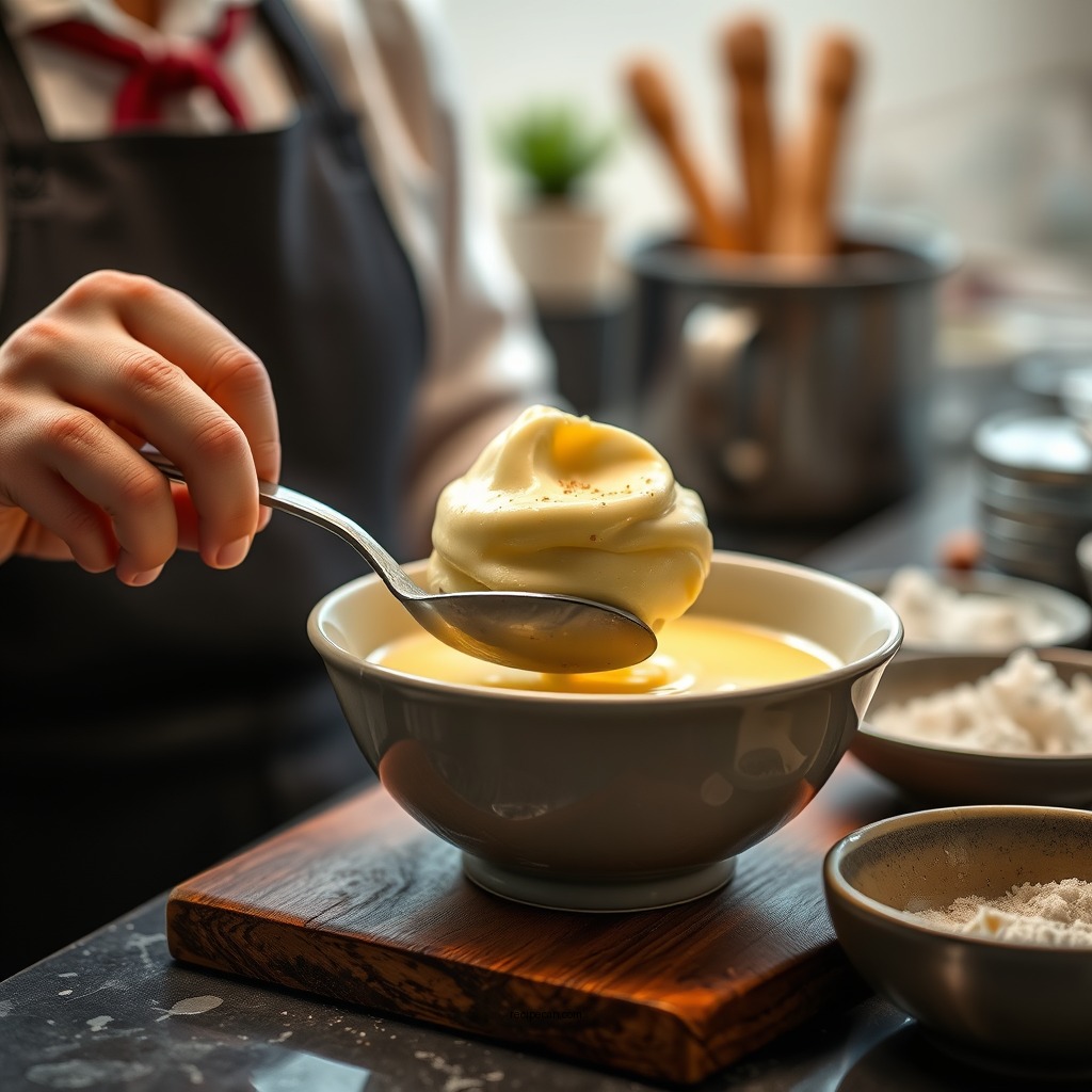 Step-by-Step Preparation - custard recipe vegan