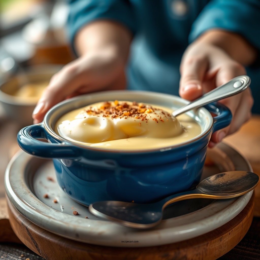 Cooking the Custard - custard recipe with heavy cream