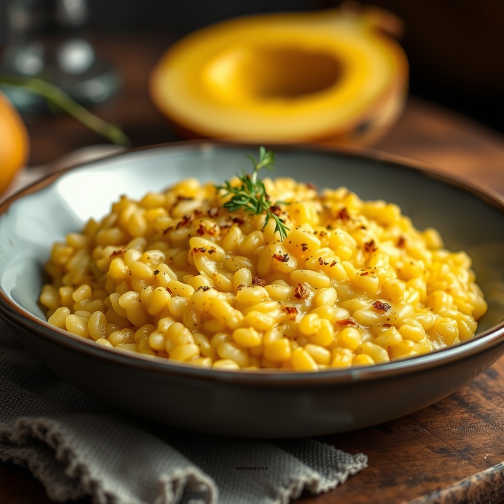 Custard Squash Risotto - custard squash recipes