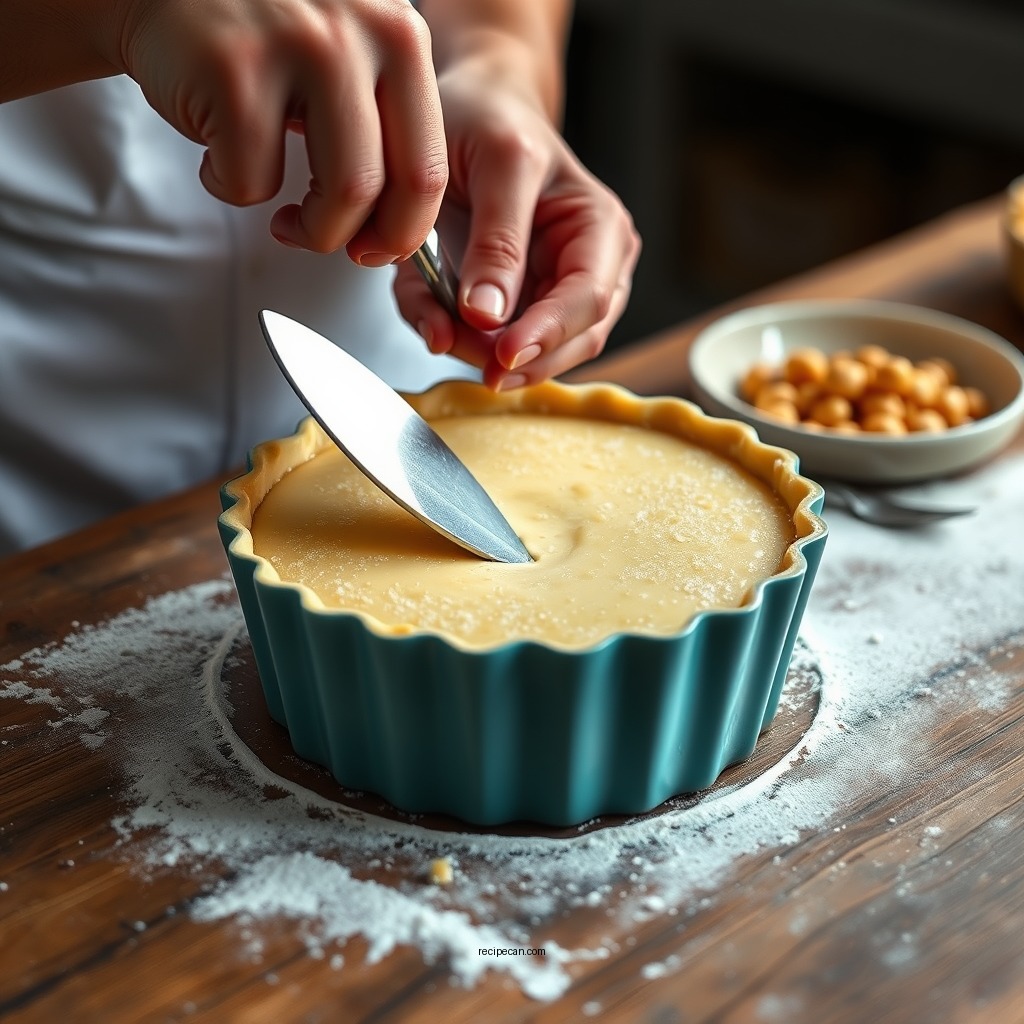 Preparing the Pastry Crust - custard tart recipe