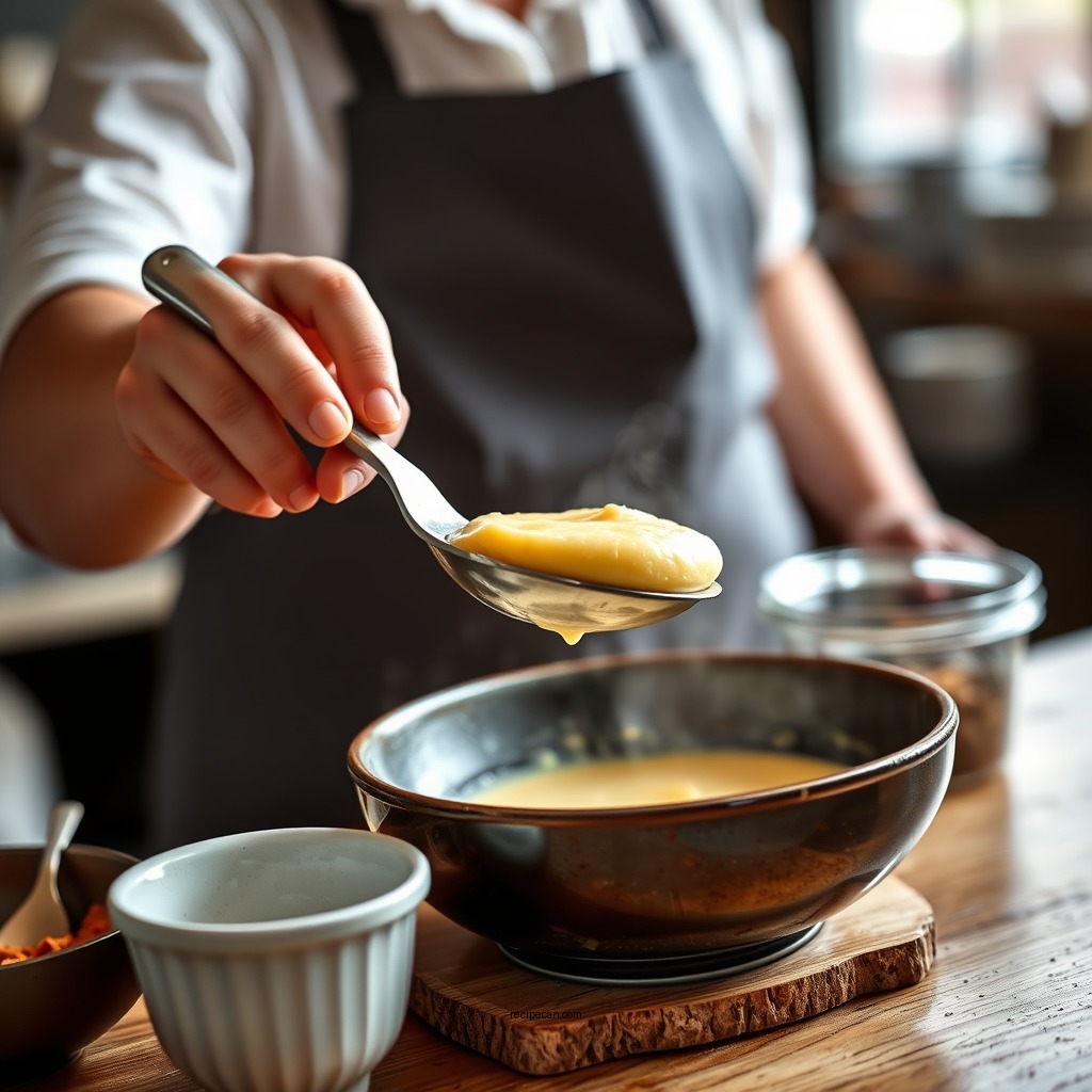 Step-by-Step Recipe Instructions - custard vegan recipe