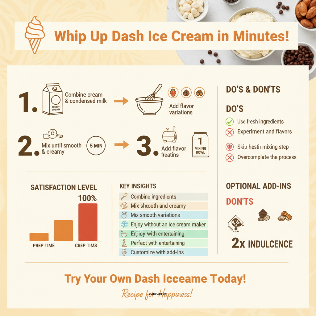 dash ice cream recipe - Data Infographic and Statistics