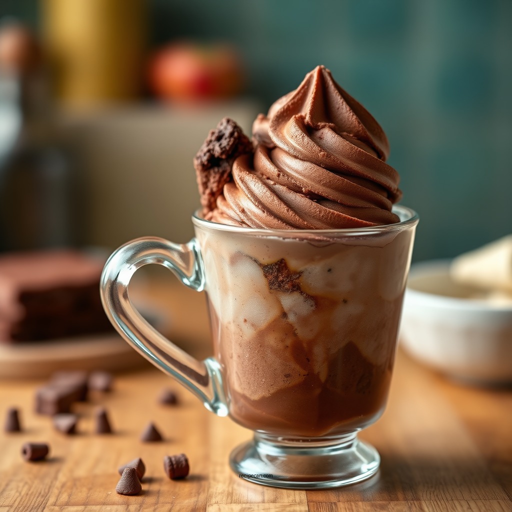 Chocolate Fudge Brownie Ice Cream - dash mug ice cream maker recipes