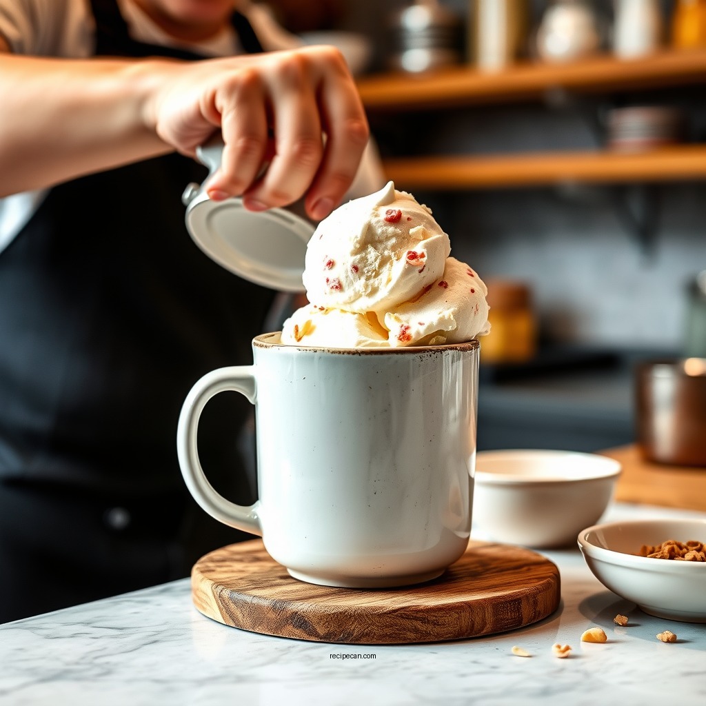 Preparing the Ice Cream Mixture - dash mug ice cream maker recipe