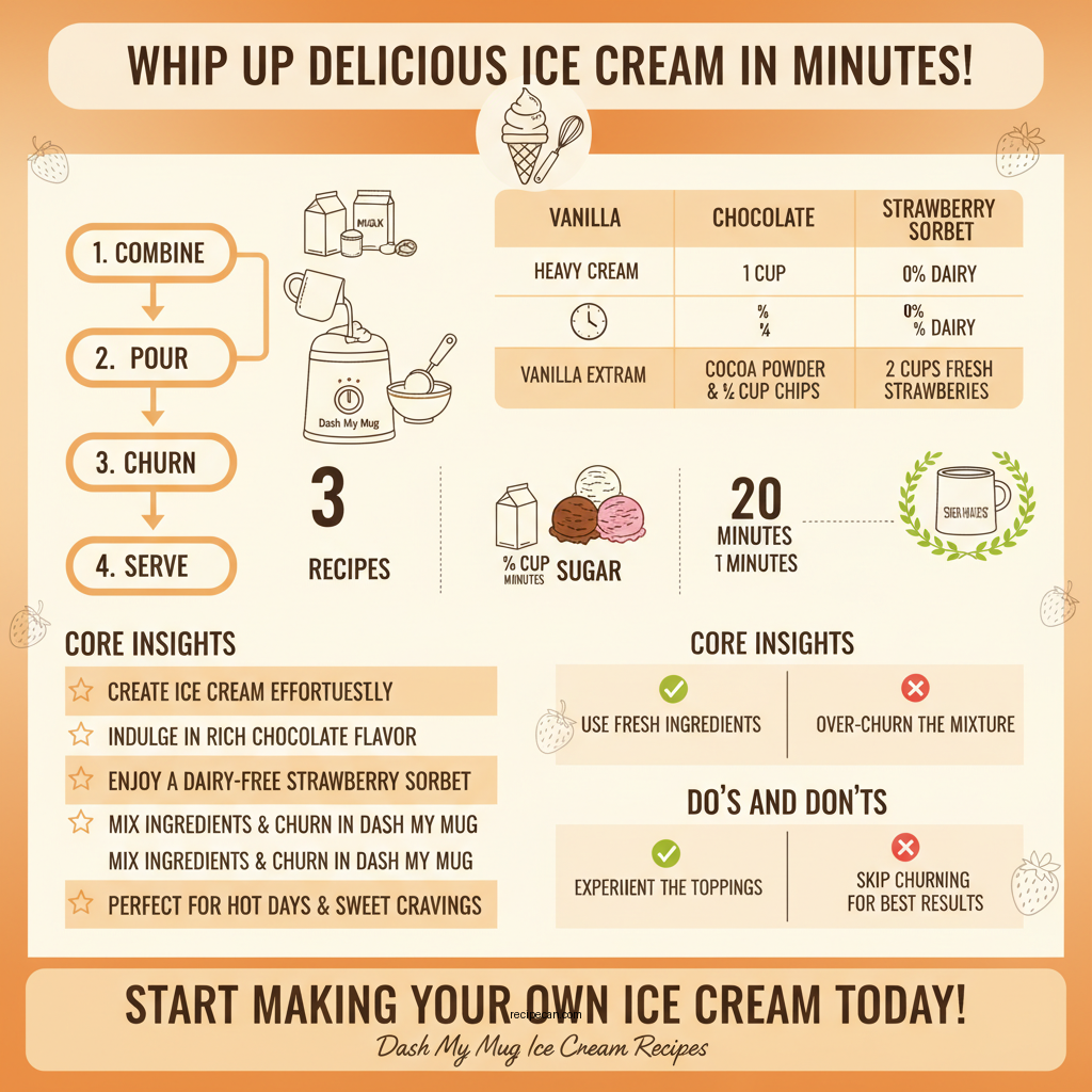 dash my mug ice cream recipes - Data Infographic and Statistics