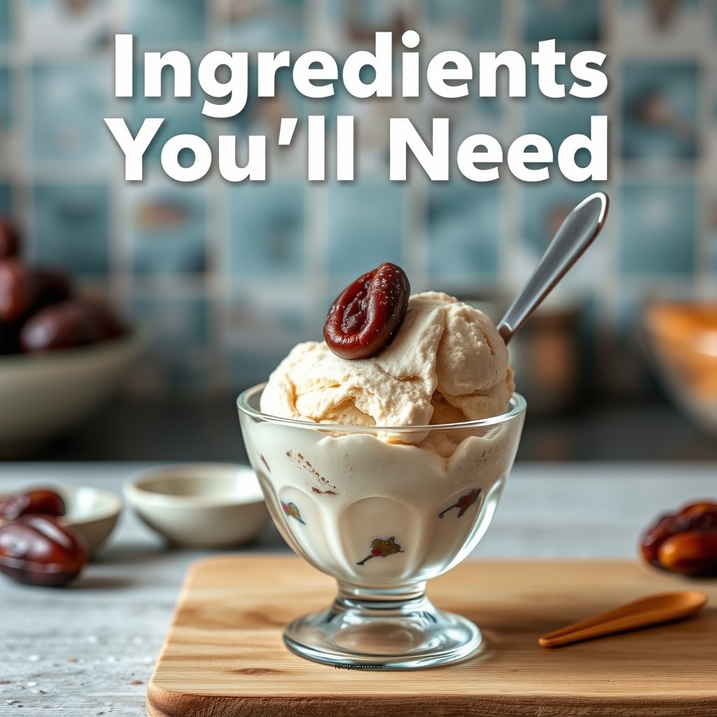 Ingredients You'll Need - date ice cream recipe