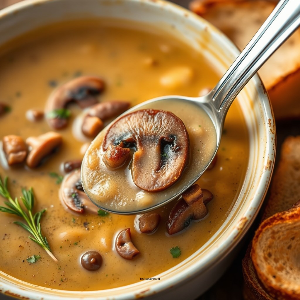 Creamy Venison and Mushroom Soup - deer meat soup recipes