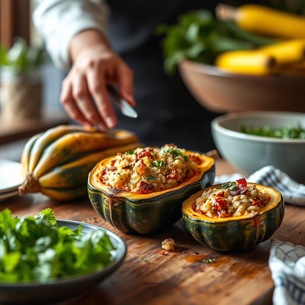 Stuffed Delicata Squash - delicata squash recipe