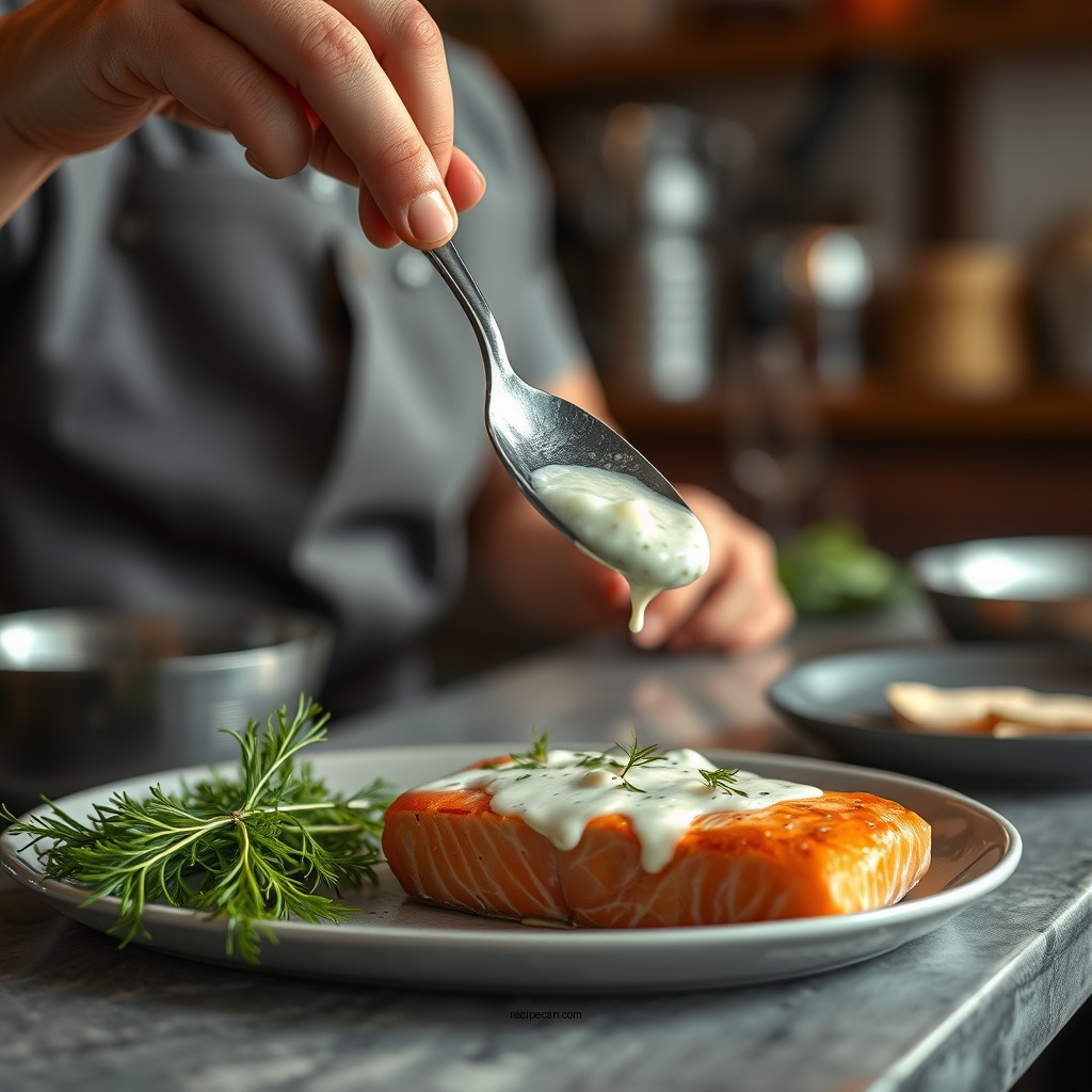 Step-by-Step Preparation - dill sauce recipe for salmon