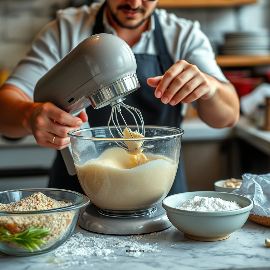 The Mixing Process - dinner rolls recipe