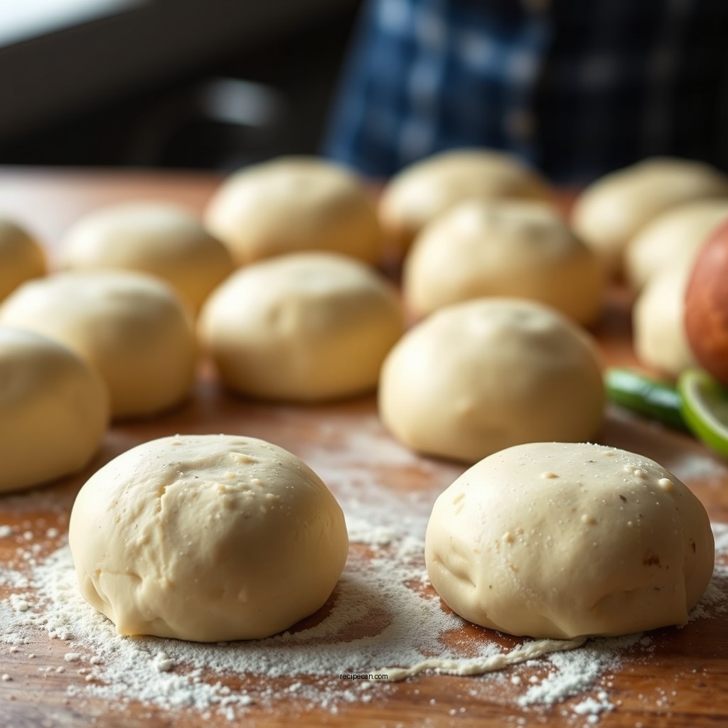 Preparing the Dough - dinner rolls thanksgiving recipe