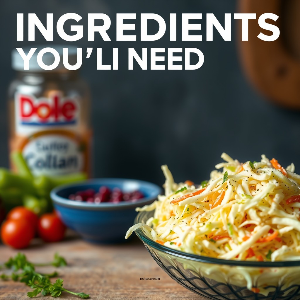 Ingredients You'll Need - dole coleslaw recipe