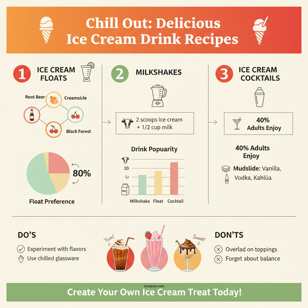 drink recipes with ice cream - Data Infographic and Statistics