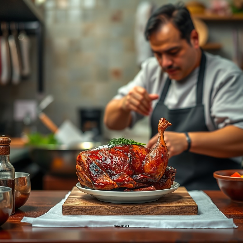 Preparing the Duck - duck and sauce recipe