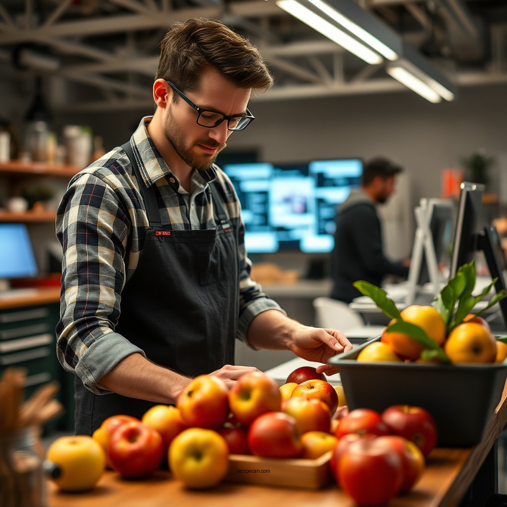 Preparing the Apples - easy apple crisp recipe without oats