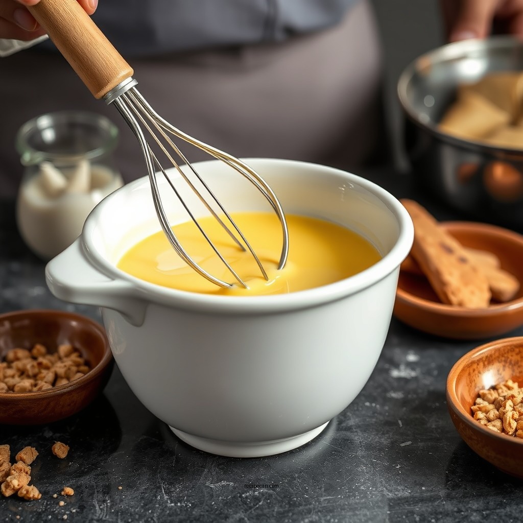 Preparing the Custard Mixture - easy baked custard recipe