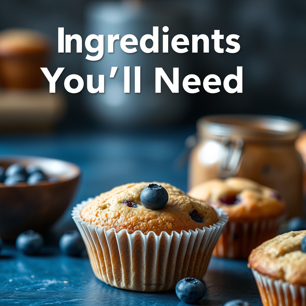 Ingredients You'll Need - easy blueberry muffin recipe