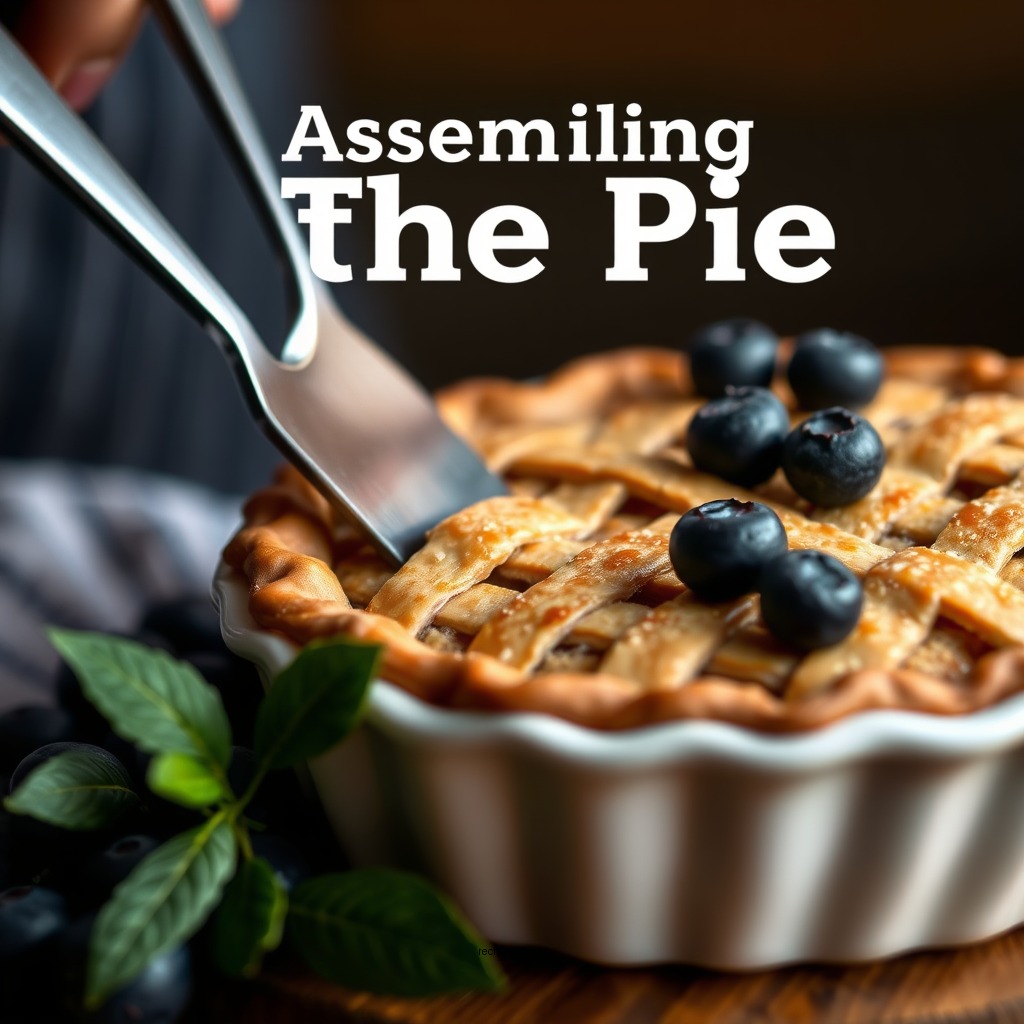 Assembling the Pie - easy blueberry pie recipe