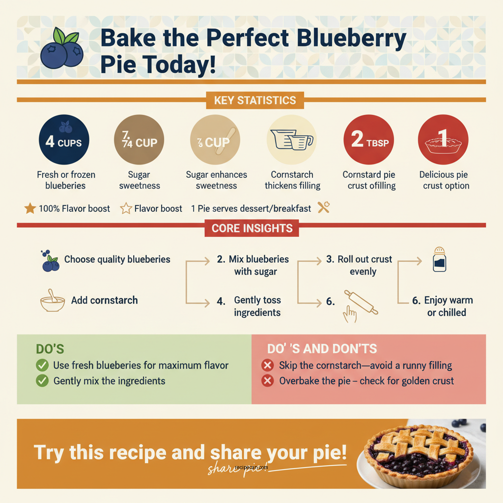 easy blueberry pie recipe - Data Infographic and Statistics