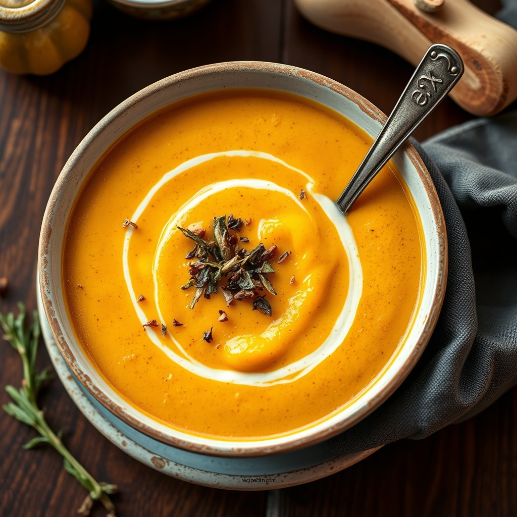 Curried Butternut Squash Soup - easy butternut squash recipes soup