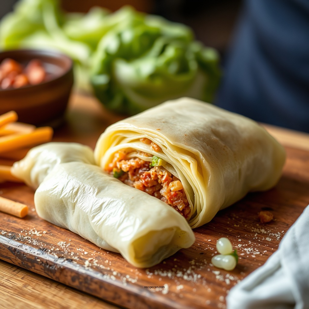 Making the Filling - easy cabbage roll recipe