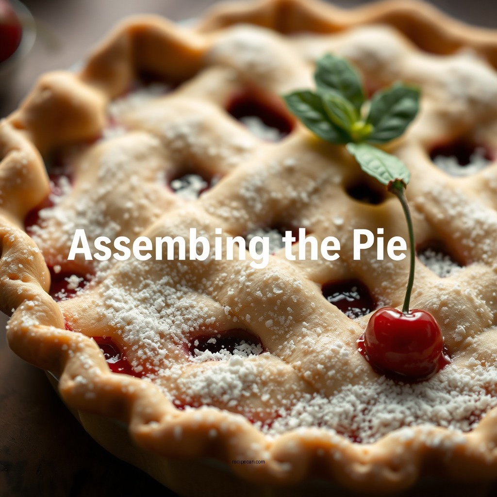 Assembling the Pie - easy cherry pie recipe