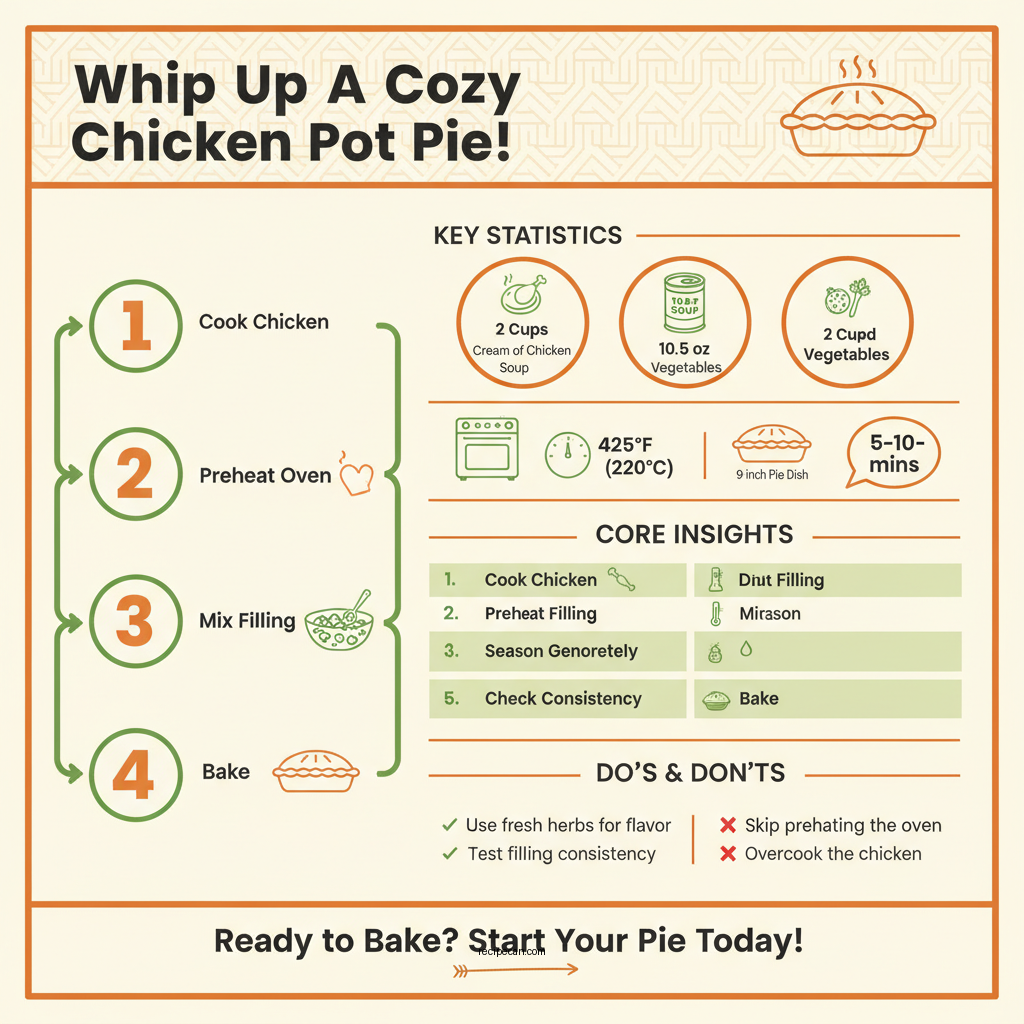 easy chicken pot pie recipe with cream of chicken soup - Data Infographic and Statistics