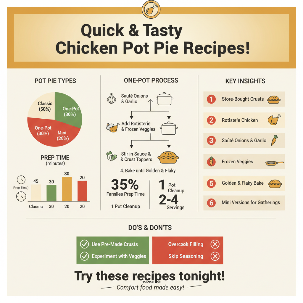 easy chicken pot pie recipes - Data Infographic and Statistics