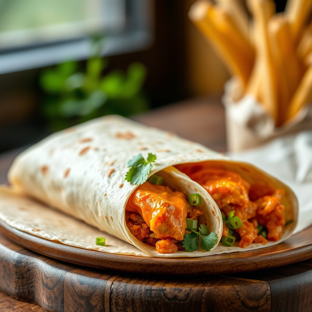 Spicy Buffalo Chicken Wrap - easy chicken wrap recipes