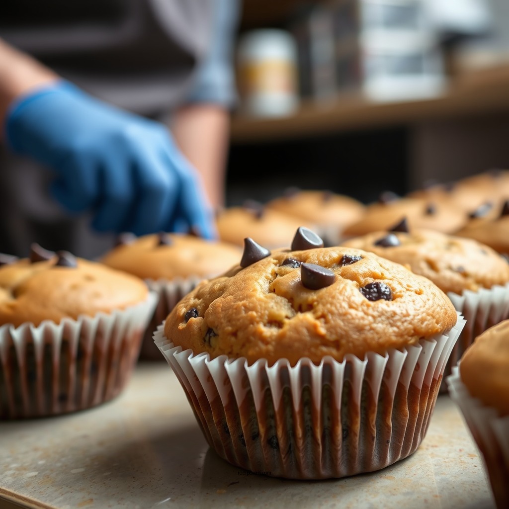 Baking Process - easy chocolate chip muffin recipe