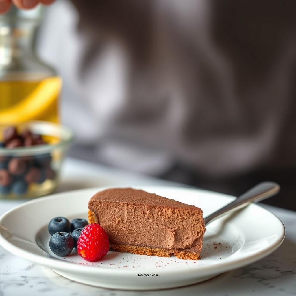 Making the Chocolate Mousse Filling - easy chocolate mousse pie recipe