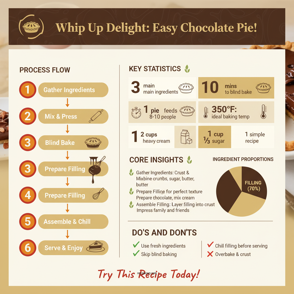 easy chocolate pie recipe - Data Infographic and Statistics